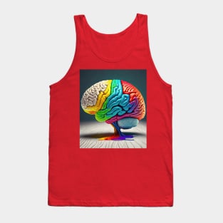 Multicolored brain Tank Top